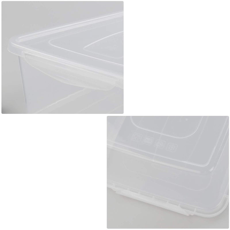 Utiao 14 Quart Plastic Storage Bins with Lid, Clear Latching Box, Set of 4 - Image 5